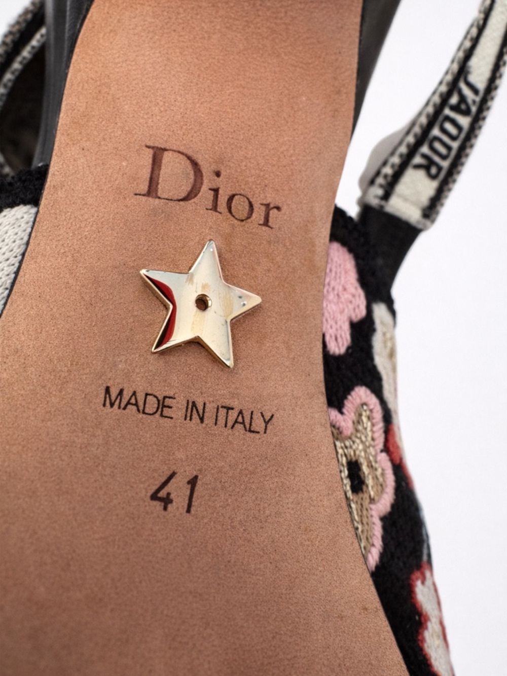 Christian Dior J’Adior Embroidered Floral Slingback Heels Pumps EU 41 - Picture 10 of 17